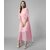 Raabta Women Pink Georgette Western Wear Maxi Dress