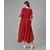 Raabta Women Maroon Georgette Western Wear Maxi Dress