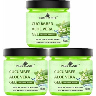 PARK DANIEL Cucumber Aloe Vera Gel For Skin Spot Removal Pack of 3 of 100 gms (300 g)