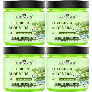 PARK DANIEL Cucumber Aloe Vera Gel For Skin Spot Removal Pack of 4 of 100 gms (400 g)