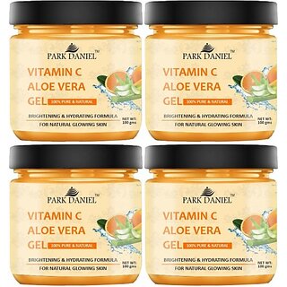 PARK DANIEL Vitamin C Aloe Vera Gel For Skin Spot Removal Pack of 4 of 100 gms (400 g)