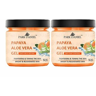 PARK DANIEL Papaya Aloe Vera Gel For Skin Spot Removal Pack of 2 of 100 gms (200 g)