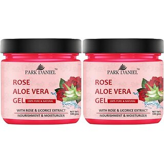 PARK DANIEL Rose Aloe Vera Extract Gel For Skin Spot Removal Pack of 2 of 100 gms (200 g)