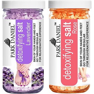                       PARK DANIEL Lavender& Rose Bath Salt For Manicure Pedicure Refresh Skin Pack of 2 200 gms (400 g)                                              