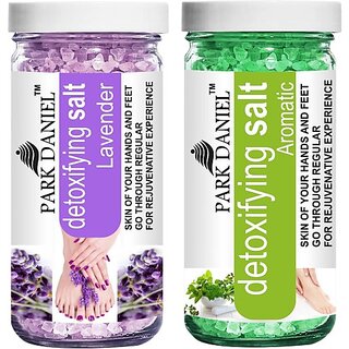 PARK DANIEL Premium Lavender & Aromatic Bath Salt- For Radiant Skin & Relaxation- Pedicure & Manicure Salt Combo Pack Of 2 Jars of 200 gms(400 gms) (400 g) PARK DANIEL Premium Lavender & Aromatic Bath Salt- For Radiant Skin & Relaxation- Pedicure & Manicure Salt Combo Pack Of 2 Jars of 200 gms(400 gms) (400 g)