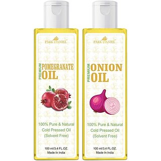                       PARK DANIEL Pomegranate Oil & Onion Oil Combo Pack Of 2 bottle of 100 ml(200 ml) (200 ml)                                              