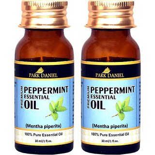                       PARK DANIEL Organic Peppermint essential oil- 100% Pure and Undiluted Combo pack of 2 bottles of 30 ml(60 ml) (60 ml)                                              