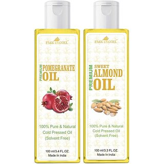 PARK DANIEL Pomegranate Oil & Sweet Almond Oil Combo Pack Of 2 bottle of 100 ml(200 ml) (200 ml) PARK DANIEL Pomegranate Oil & Sweet Almond Oil Combo Pack Of 2 bottle of 100 ml(200 ml) (200 ml)