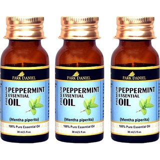                       PARK DANIEL Organic Peppermint essential oil- 100% Pure and Undiluted Combo pack of 3 bottles of 30 ml(90 ml) (90 ml)                                              