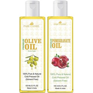                       PARK DANIEL Olive Oil & Pomegranate Oil Combo Pack Of 2 bottle of 100 ml(200 ml) (200 ml)                                              