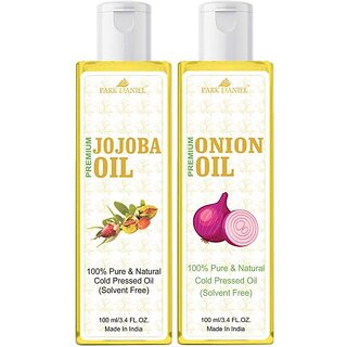                       PARK DANIEL Jojoba Oil & Onion Oil Combo Pack Of 2 bottle of 100 ml(200 ml) (200 ml)                                              