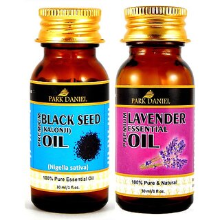 PARK DANIEL Premium Black Seed (Kalonji)Oil and Lavender essential oil combo pack of 2 bottles of 30 ml(60 ml) (60 ml) PARK DANIEL Premium Black Seed (Kalonji)Oil and Lavender essential oil combo pack of 2 bottles of 30 ml(60 ml) (60 ml)