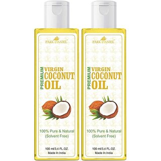                       PARK DANIEL Virgin Coconut Oil - Pure and Natural Combo of 2 bottles of 100 ml(200 ml) (200 ml)                                              