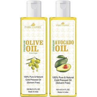                       PARK DANIEL Premium Avocado oil and Olive oil combo pack of 2 bottles of 100 ml(200 ml) (200 ml)                                              