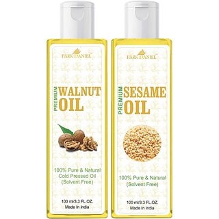 PARK DANIEL Walnut Oil & Sesame Oil Combo Pack Of 2 bottle of 100 ml(200 ml) (200 ml) PARK DANIEL Walnut Oil & Sesame Oil Combo Pack Of 2 bottle of 100 ml(200 ml) (200 ml)