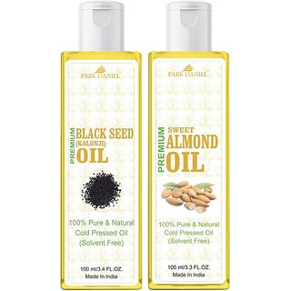 PARK DANIEL Blackseed Oil & Sweet Almond Oil Combo Pack Of 2 bottle of 100 ml(200 ml) (200 ml) PARK DANIEL Blackseed Oil & Sweet Almond Oil Combo Pack Of 2 bottle of 100 ml(200 ml) (200 ml)