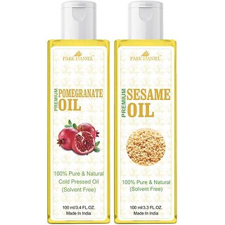                       PARK DANIEL Pomegranate Oil & Sesame Oil Combo Pack Of 2 bottle of 100 ml(200 ml) (200 ml)                                              