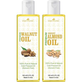 PARK DANIEL Walnut Oil & Sweet Almond Oil Combo Pack Of 2 bottle of 100 ml(200 ml) (200 ml)