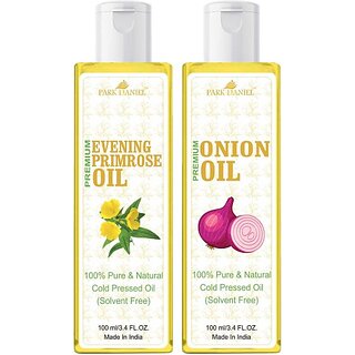 PARK DANIEL Evening Primrose Oil & Onion Oil Combo Pack Of 2 bottle of 100 ml(200 ml) (200 ml) PARK DANIEL Evening Primrose Oil & Onion Oil Combo Pack Of 2 bottle of 100 ml(200 ml) (200 ml)