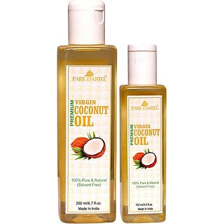 PARK DANIEL Virgin Coconut Oil - Pure and Natural Combo pack of 2(200 ml and 100 ml) bottles (300 ml) (300 ml) PARK DANIEL Virgin Coconut Oil - Pure and Natural Combo pack of 2(200 ml and 100 ml) bottles (300 ml) (300 ml)
