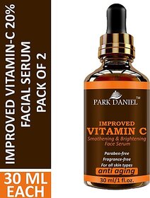 PARK DANIEL Improved Vitamin C 20% Face Serum- For Anti Aging Combo pack of 2 bottles of 30 ml(60 ml) (60 ml)