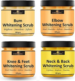 PARK DANIEL Vitamin C, Papaya, Mix Fruit & Apricot Face Scrub Pack of 4 of 100 ml(400 ml) Scrub (400 ml)