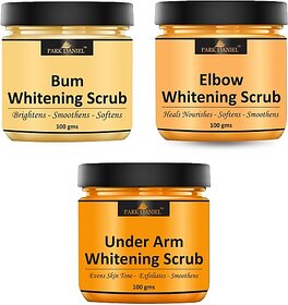 PARK DANIEL Mix Fruit Facial & Body Scrub Pigmention & Dead Skin Removal Pack of 3 of 100ML Scrub (300 ml)