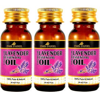                       PARK DANIEL Premium Lavender Essential oil Combo pack of 3 No.30 ml Bottles (90 ml)                                              