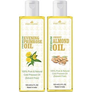 PARK DANIEL Evening Primrose Oil & Sweet Almond Oil Combo Pack Of 2 bottle of 100 ml(200 ml) (200 ml) PARK DANIEL Evening Primrose Oil & Sweet Almond Oil Combo Pack Of 2 bottle of 100 ml(200 ml) (200 ml)