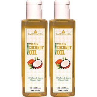                       PARK DANIEL Virgin Coconut Oil - Pure and Natural Combo of 2 bottles of 200 ml(400 ml) (400 ml)                                              