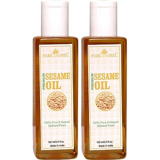 PARK DANIEL Virgin Sesame Oil - Pure and Natural Combo pack of 2 bottles of 100 ml(200 ml) (200 ml) PARK DANIEL Virgin Sesame Oil - Pure and Natural Combo pack of 2 bottles of 100 ml(200 ml) (200 ml)