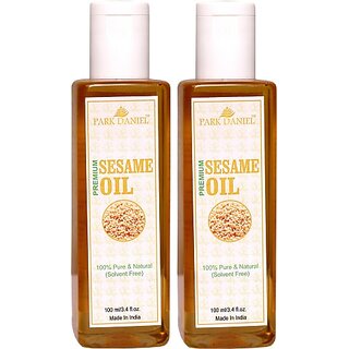                       PARK DANIEL Virgin Sesame Oil - Pure and Natural Combo pack of 2 bottles of 100 ml(200 ml) (200 ml)                                              