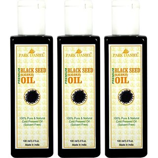                       PARK DANIEL Premium Black seed oil(Kalonji) combo pack of 3 bottles of 100 ml(300 ml) (300 ml)                                              