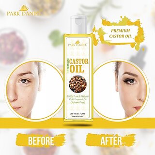                       PARK DANIEL Premium Cold Pressed Hexane Free castor oil (200 ml)                                              
