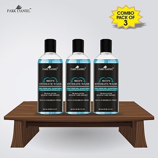                       PARK DANIEL Natural pH Balanced Men Intimate Wash- Hygine Care Expert Combo pack of 3 bottles of 100 ml(300 ml) (3 x 100 ml)                                              