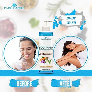 PARK DANIEL Ultra Rich Body Wash Enriched With Almond and Coconut Oil - For Skin Nourishment and Moisture Care (200 ml) (200 ml) PARK DANIEL Ultra Rich Body Wash Enriched With Almond and Coconut Oil - For Skin Nourishment and Moisture Care (200 ml) (200 ml)