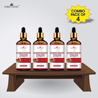 PARK DANIEL 100% Pure Kumkumadi Tailum Face Oil- For Radiant, Healthy & Natural Glow Skin Combo pack of 4 bottles of 30 ml(120 ml) (120 ml) PARK DANIEL 100% Pure Kumkumadi Tailum Face Oil- For Radiant, Healthy & Natural Glow Skin Combo pack of 4 bottles of 30 ml(120 ml) (120 ml)