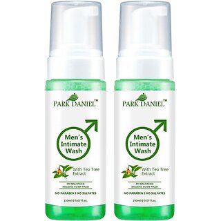 PARK DANIEL Men's Intimate Wash Maintain Ph Balance with TeaTree Extract Pack of 2 of 150ML (2 x 150 ml) PARK DANIEL Men's Intimate Wash Maintain Ph Balance with TeaTree Extract Pack of 2 of 150ML (2 x 150 ml)