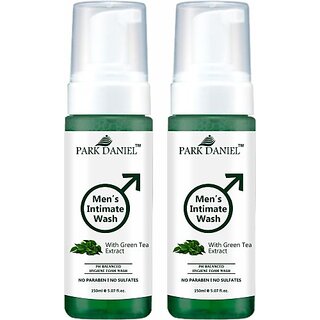                       PARK DANIEL Men's Intimate Wash Maintain Ph Balance with Green Tea Extract Pack 2 of 150ML (2 x 150 ml)                                              