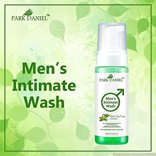                       PARK DANIEL Men's Intimate Wash Maintain Ph Balance with TeaTree Extract Pack of 1 of 150ML (150 ml)                                              
