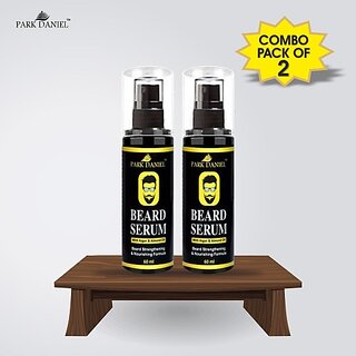                       PARK DANIEL Beard Growth Serum for fast Beard Growth-Enriched with Argan and Almond oil Combo pack of 2 Bottles of 60 ml(120 ml) (120 ml)                                              