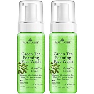 PARK DANIEL Natural Green Tea Foaming For Deep Cleansing Combo of 2 150 ML(300 ML) Face Wash (300 ml) PARK DANIEL Natural Green Tea Foaming For Deep Cleansing Combo of 2 150 ML(300 ML) Face Wash (300 ml)