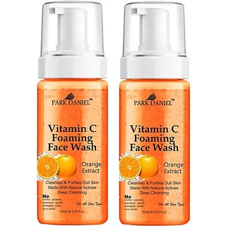                       PARK DANIEL Vitamin C Foaming  For Deep Cleansing Combo Pack of 2 150 ML(300 ML) Face Wash (300 ml)                                              