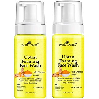 PARK DANIEL Ubtan Foaming For Deep Cleansing Combo Pack of 2 150 ML(300 ML) Face Wash (300 ml) PARK DANIEL Ubtan Foaming For Deep Cleansing Combo Pack of 2 150 ML(300 ML) Face Wash (300 ml)