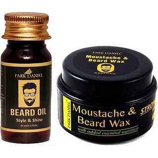                       PARK DANIEL Beard Oil and Moustache & Beard wax Combo pack( 35 ml & 50 gm) Hair Wax (85 g)                                              