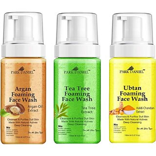 PARK DANIEL Argan, Tea Tree & Ubtan - Deep Cleansing Pack of 3 150ML(450 ML) Face Wash (450 ml) PARK DANIEL Argan, Tea Tree & Ubtan - Deep Cleansing Pack of 3 150ML(450 ML) Face Wash (450 ml)