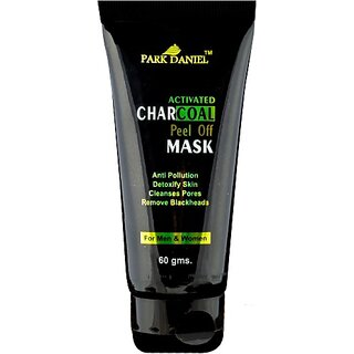                       PARK DANIEL Activated Charcoal Peel off Mask - For Black head removal, deep cleansing & Instant glow(60 g) (60 g)                                              