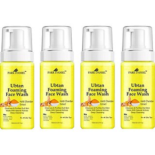                       PARK DANIEL Ubtan Foaming  For Deep Cleansing Combo Pack of 4 150 ML(600 ML) Face Wash (600 ml)                                              