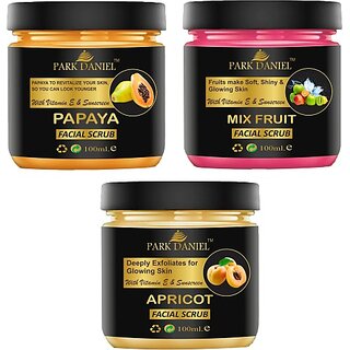                      PARK DANIEL Mix Fruit Facial & Body Scrub Pigmention & Dead Skin Removal Pack of 2 of 100ML Scrub (200 ml)                                              