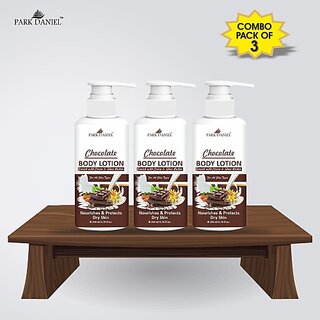 PARK DANIEL Premium Chocolate Body Lotion with Shea and Cocoa Butter - For Dry Winter Skin with Moisturising Cream Combo Pack Of 3, 200ml (600ml) (600 ml) PARK DANIEL Premium Chocolate Body Lotion with Shea and Cocoa Butter - For Dry Winter Skin with Moisturising Cream Combo Pack Of 3, 200ml (600ml) (600 ml)